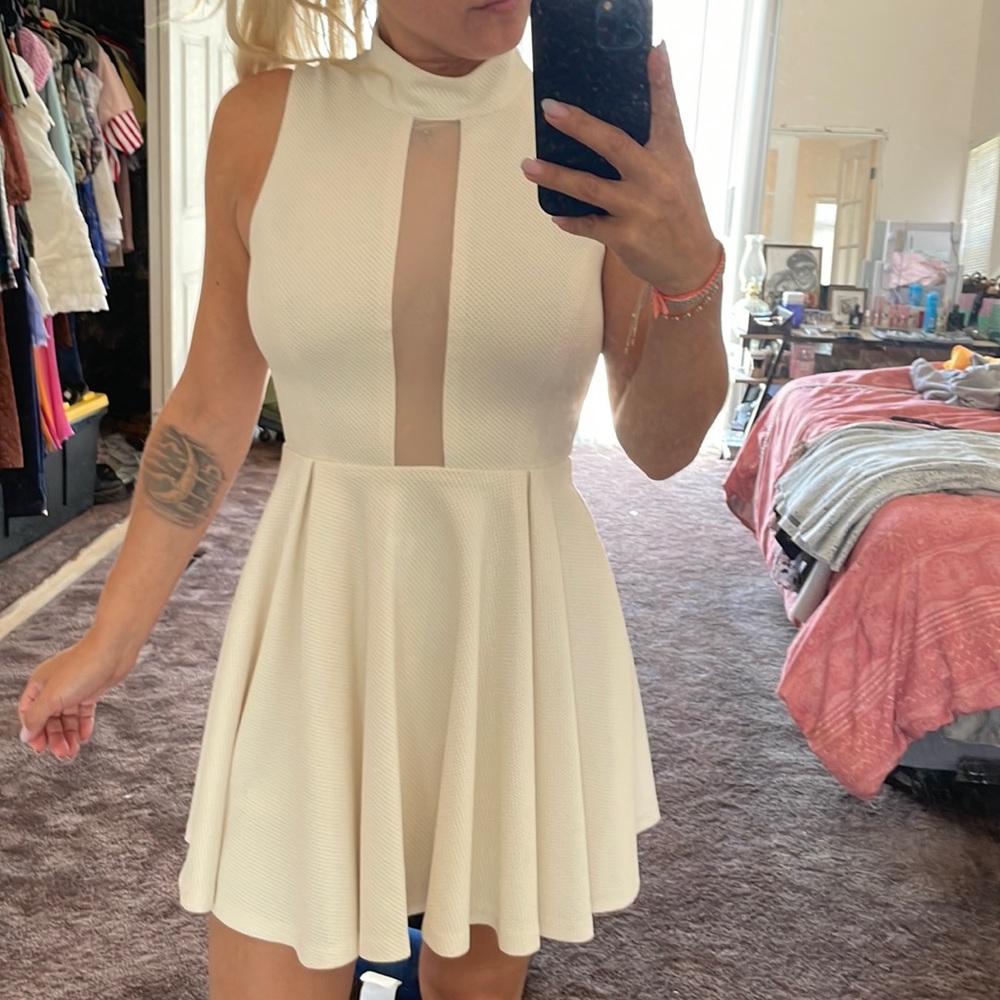 Off white A-line, dress